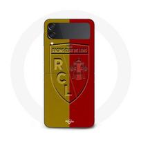 Case - Maniacase - Samsung Galaxy Z Flip4 - Yellow and red logo - Soft - Silicone juoda