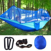 Double Hammock Outdoor Anti-mosquito Sunshade Quick-open Rocking Bed Off The Ground Anti-rollover Single Camping Swing Single person upgrade