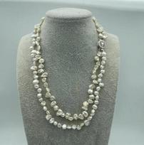 2strands  PEARL NECKLACE 17inch