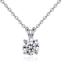 Sidabrinis Geometrinis Paprastas Apvalus Čokeris su Cirkonio Pakabuku Moterims Sužadėtuvėms Fine Jewelry sidabras