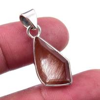 Natural Angel Hair Quartz 925 Solid Sterling Silver Jewelry Pendant 1.25'' t8r17 pink
