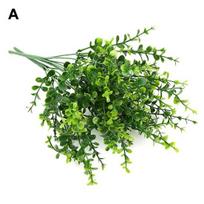 1vnt plastikinis netikras dirbtinės žalios žolės bonsai amatų sodo namų biuro dekoras A žalia