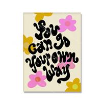 Retro Juokingas Muzikinis Teksto Citatos Plakatas ir Spaudinys Spalvingas Feministinis Be Rėmo Drobės Tapyba Virtuvės Šokiai Svetainės Namų Dekoras 21x30cm No Framed beige