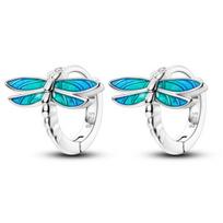 925 Silver Corlorful Zircon Sparkling Pave Double Hoop Earrings For Women Wedding Engament Party Luxury Jewelry balta