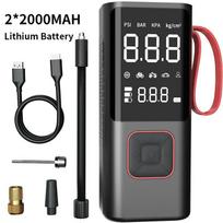 2000 * 3 MAH automobilio belaidis oro siurblys nešiojamas oro kompresorius, skirtas automobilio dviračio rutuliniam pripūtimui 150 PSI su cigarečių žiebtuvėliu ir USB įkrovimo laidu 4000mAh wireless black