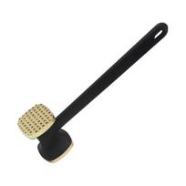 Stainless Steel Meat Tenderizer Hammer Tool Double-Sided Tendon Breaker Beef Hammer Efficient Kitchen Accessory for Tenderizing Chicken Beef Steak 24cm auksinė