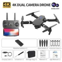 Profesionalus „Drone E88 4K“ plataus kampo HD 1080P fotoaparatas „WiFi FPV“ aukščio laikiklis, sulankstomas RC bepiločių kvadrotorinis malūnsparnis