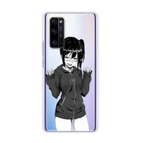 Sad Japanese Anime Girl Silicone Cover For Honor 30 30i 10i 30S V30 V20 9N 9S 9A 9C 20S 20E 20 7C Lite Pro Phone Case Honor 7C(5.7inch) white