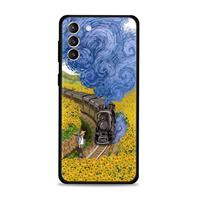 for Samsung s20 fe Case Galaxy s21 ultra s22 s10 s20 plus s22ultra Note 20ultra 10plus Retro Oil Painting Art Van Gogh Sunflower Samsung Note 10 plus gray