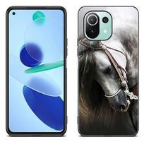 Horses Running telefono dėklas, skirtas Xiaomi Mi 11 Lite NE 11i 10T 11T Pro A2 A3 Lite POCO F3 M3 M4 C31 X3 Pro NFC GT juodas minkštas dangtelis Xiaomi Mi A2 Lite