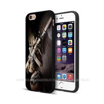Juodas TPU dėklas iPhone 5 5s se 6 6s 7 8 plus x 10 silikoninis dėklas iPhone XR XS 11 pro MAX dėklas Šautuvai Snaiperinis pistoletas iphone 5 5S SE