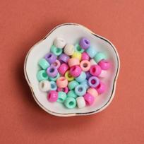 Bracelets For Diy Craft Pony Beads Hair Supplies 20pcs Jewelry Making 5.5mmx8.5mm Acrylic Spacer Beads