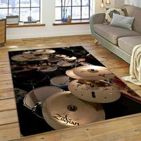 Būgnų komplektas Muzikos instrumentai Būgnų rinkinys Kilimas Namų svetainei Miegamajam Sofai Durų kilimėlis Dekoracija, vaikų plotas Kilimas Neslystantis grindų kilimėlis 40x60cm black