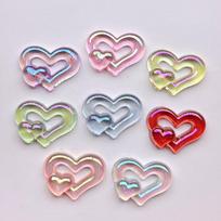 25 Ultra bright AB Color Love Rhinestone Flat Back Decorative scrapbook diy Jewelry Earrings Gift Decorative Acrylic crystal rhinestones įvairiaspalvis
