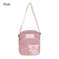 Small Shoulder Messenger Bag Vintage Cute Soft Nylon Crossbody Bag Girls Casual Mini Shopping Bags juoda
