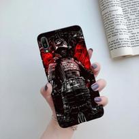 Apanese Samurai Oni Mask telefono dėklas, skirtas Huawei Mate 40 30 20 10 Pro Lite Nova 9 8 5T Y7p Y7 minkštas juodas telefono dangtelis Huawei Y6 2019 gray