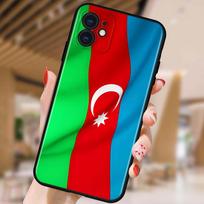 Azerbaijan Flag For Apple iPhone 12 Pro Max Mini 11 Pro XS Max X XR 6S 6 7 8 Plus 5S SE2020 Black Phone Case iPhone 6 Plus blue