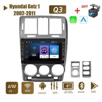 8 colių WIFI automobilių radijo stereofoninė multimedija, skirta Hyundai Getz 1 2002-2011 su mygtuko rankenėle Android 2Din GPS Navi Carplay Auto 2+32GB 2+32GB