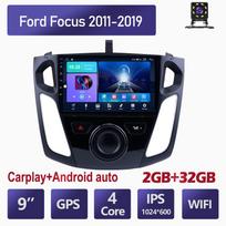 „Android 2 DIN“ automobilio multimedijos grotuvas, skirtas „Ford Focus“ 2011–2019 m., stereo, „Carplay“, GPS, navigacija, „BT“, WIFI, 4+64GB 2+32GB