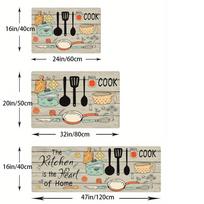 1PC, Cartoon Knife and Fork Kitchen Waterproof Door Carpet Mat, Kitchen Mat, Can Wash Home Decoration Carpet Mat 400MMx600MM