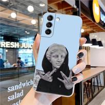 Painting Mona Lisa David Statue Abstract Art Clear Cases for Samsung Galaxy S21 S20 FE S22 Ultra S10e S10 S9 Plus 5G Cover Coque Samsung S9 gray
