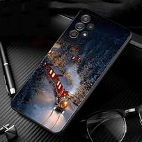 Telefono dėklas Samsung Galaxy A52s A73 A72 A53 A33 A32 A22 A13 A02s A21s A12 A31 A91 A51 A71 A41 A23 A11 Kalėdinė eglutė elnias Samsung A91 black