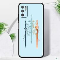 Case For Xiaomi Redmi Note 10 9 8 Pro 9S 10S 9A 9C NFC 7 K40 9T 8T 7A Black Soft Silicone Shell Phone Cover SAO Kirito Anime Sac Redmi Note 10 4G