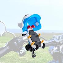 Motorcycle Phone Mount Holder Bike Shock Absorption Protective for Bicycle Electric Blue Hat