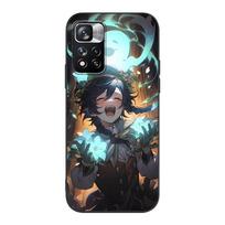 Barbatos Genshin Impact Case for Xiaomi Redmi Note 8 10 10S 11 9 11S 7 12 Pro Plus 12S 9S 8T 11E Pro 11T Soft Black Phone Cover Redmi Note 11S 4G black