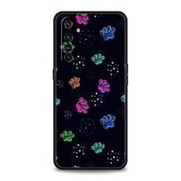 Mielas Cat Dog Paw Love telefono dėklas, skirtas Realme 12 11 10 9 8 5G 7 6 GT5 GT3 GT2 Pro Plus C21 C11 C25 C35 GT Neo 2 3 3T 5 dangtelis GT Neo2 (3T) black