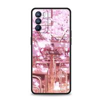 Cherry Traint Moun Fuji Case For Oppo Find X6 X5 A54 A53 A52 A9 2020 A15 A95 A17 A16 A76 A74 A57 Reno7 Reno6 Pro Plus 5G Cover Oppo A9 2020 pink