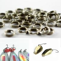 50X Stainless Steel Split Rings Blank Lures Crank Bait Hard Bait 6Mm 7Mm 8Mm number 6 black