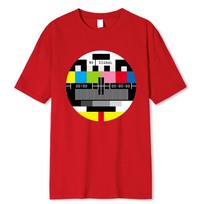 No Signal Men Tshirt Hip Hop Style Streetwear Tops Tees Novelty Geometric Short Sleeve Summer Cotton T Shirt Oversize T-shirts M black