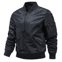 Vyriškos pavasario rudens lengvos karinės armijos bombonešio striukė nuo vėjo Softshell striukės Vyriškos golfo mados sportinės aprangos paltas 6XL gray