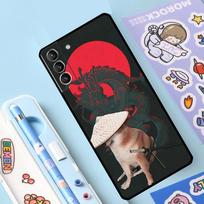 Doge Šuns Čymso Memas Dėklas Samsung Galaxy S23 S22 S21 Ultra S20 FE S9 S10 Note 10 Plus Note 20 Ultra Pilno Padengimo Galaxy S23Ultra