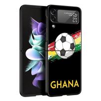 Phone Case for Samsung Galaxy Z Flip 3 4 5 Folding Mobile Shell Hard PC Fundas Protect Cover Country Soccer Morocco Football Samsung Z Flip 4