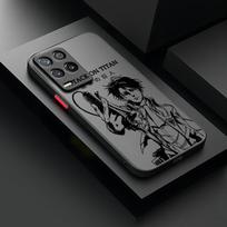 Attack On Titan Anime Cute For OPPO Find X5 X3 Neo F21S F21 K10 Pro Lite TPU Shockproof Frosted Translucent Phone Case OPPO Find X3 Lite gray