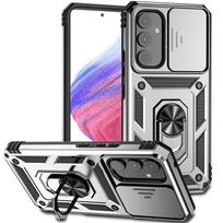 „Samsung Galaxy A14 A34 A54 5G“ dėklas, slankiojantis, apsaugantis nuo kameros, šarvuotas telefono dėklas, skirtas „Samsung A54 A 14 34 54“ magnetinio laikiklio žiedo dangteliui For Galaxy A14 5G sidabras