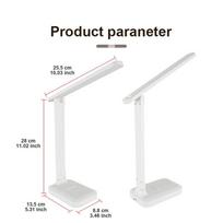 Sulankstoma stalinė lempa Studentų skaitymo lempa USB įkraunama akių apsaugos stalinė lempa miegamojo šviestuvas a table lamp balta