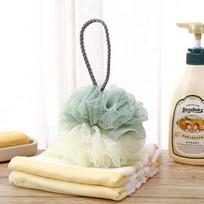 Exfoliating Back Brush Skin Cleaner Body Scrub Soft .women girls Sponge Loofahs Mesh Pouf Shower Ball Shower Sponge bath ball Skin Care  Unique žalia