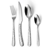 Thickened Stainless Steel Tableware Set Steak Knife  Fork  Spoon 4 Piece Set Silver YSH-24-4PS sidabras