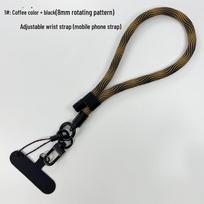 Versatile Detachable Phone Lanyard with Adjustable Wrist Strap, Rotating Pattern.