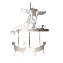 Ožkos taksas, metalinis vėjo varpelis, atsparus oro sąlygoms vidaus lauko sodo terasa gyvūnas langas kabantis vėjo varpelio dekoravimas ornamentas pakabukas kalėdinės dovanos Goat