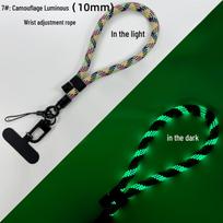 Adjustable Luminous Wrist Strap Phone Lanyard with Detachable Clip