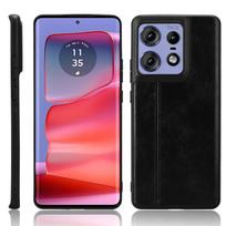 Siuvimo audinio odos tekstūros dėklas Motorola Edge 50 Pro Moto Edge 50 Fusion Ultra Cover lengvas, itin plonas, smūgiams atsparus apsauginis dėklas. Moto Edge 50 Ultra juoda