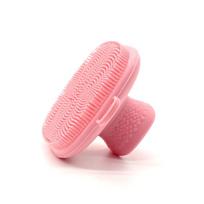 Silikoninis veido valymo šepetėlis plovimo padas šveičiamasis inkštirų valiklis veido giliai valantis veido šepetėlis kūdikių vonios masažuoklis pink