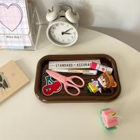 Ins Style Rectangular Tray Display Snack Fruit Jewelry Organizer Students Desktop Storage Office Stationery Supplies kava