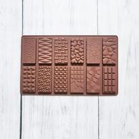 Silikoninė šokolado forma 12 lizdų, atskiriama, baltyminio saldainio forma, 3D, pasidaryk pats, sausainių kepimo įrankiai, tortų dekoravimo forma gray