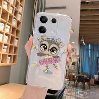 Animacinis raštuotas minkštas silikoninis dėklas, skirtas Samsung A55 S24 Xiaomi Redmi Note 13 Pro 13C iPhone 15 Huawei Honor Realme fotoaparato apsauginis dangtelis, atsparus smūgiams iPhone 15 Plus white