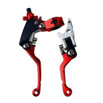 7/8  22mm Universal Motorcycles Aluminum Clutch Brake Handle Lever Perch for Motorbike Scooter Modification raudona